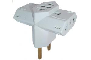 Adaptador Para Tomada T Universal 3 Saídas 10A 2 Pinos