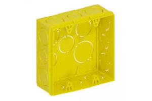 Caixa de luz de Embutir 4x4 PVC amarela