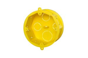 Caixa de luz de Embutir PVC FM 5cm Amarela KRONA