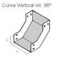 Curva Vertical Interna 90° para eletrocalha 100x50mm