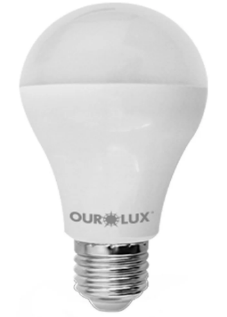 Lâmpada de Led 9W Bulbo Branco Frio 6500K Super Led Bivolt E27 OUROLUX