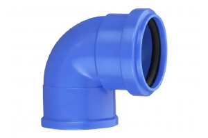 Joelho Soldável azul 40mm 90° com anel