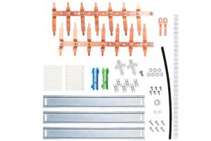 Kit com barramento Bifásico para 16 Disjuntores Din 100A - 8011 GOMES