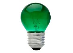 Lâmpada Incandescente 15W Bolinha Colorida Verde 127V E27