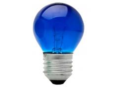 Lâmpada Incandescente 15W Bolinha Colorida Azul 127V E27