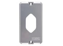 Placa 1 Posto Hexagonal para Tomada Condulete 1/2 e  3/4 Galvanizado TRAMONTINA