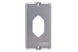 Placa 1 Posto Hexagonal para Tomada Condulete 1/2 e  3/4 Galvanizado TRAMONTINA