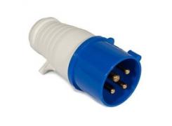 Plugue Macho Industrial 32A 3P+T 220V 9H Azul SIBRATEC