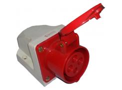 Tomada Industrial de Parede / Sobrepor 63A 3P+T 380V 6H Vermelho SIBRATEC