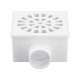 Ralo Quadrado PVC Branco n°2  saída de 40mm