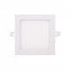 Painel de Led 6W Quadrado 12cm Slim de Embutir Branco Quente 3000k Bivolt