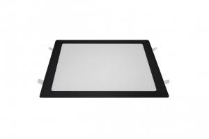 Painel LED Slim Embutir Quadrado Preto 24W Branco Frio 6500K Bivolt